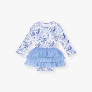 Posh Peanut YVE TULLE BODYSUIT DRESS - 3-6 MONTHS